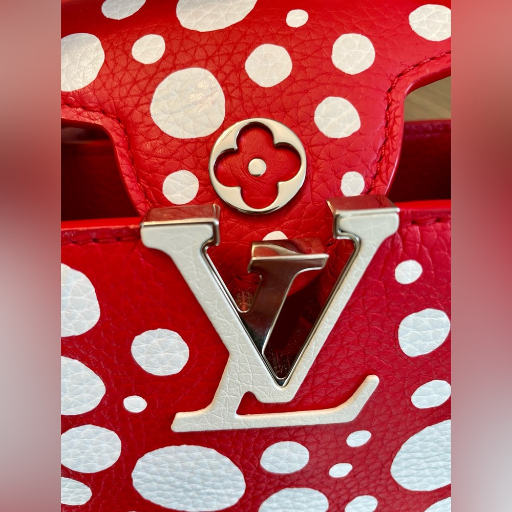 Authentic Louis Vuitton x Yayoi Kusama 2023 Capucines Mini Red with White dots - Picture 16 of 16